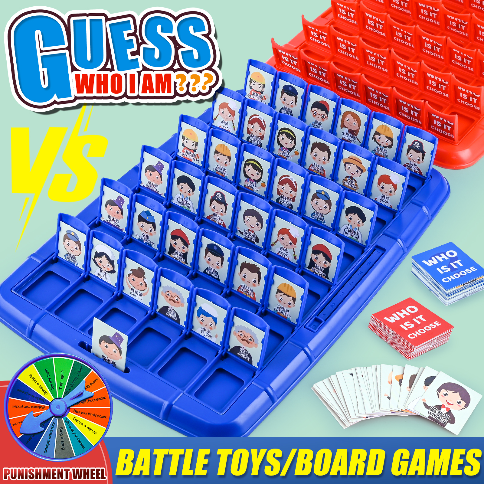 Board Game With Chips - Guess Who I Am, Children'S Puzzle