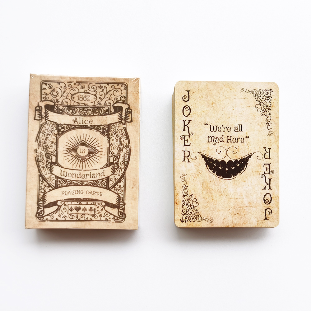 Board Game Yearbook - Vintage Style Playing Cards Alice in