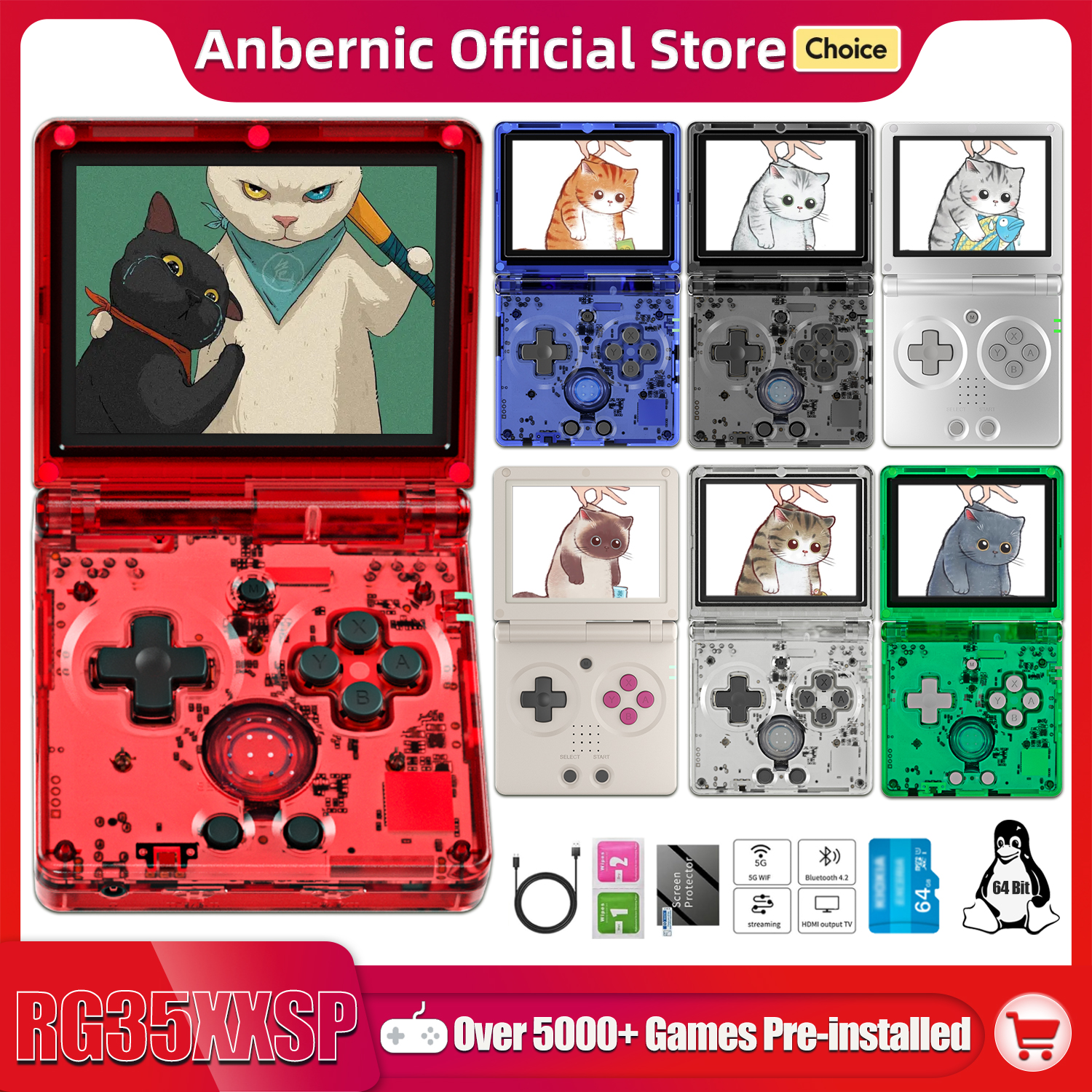 Anbernic NEW RG35XXSP Flip Han - Board Game For 5 Players avis et prix