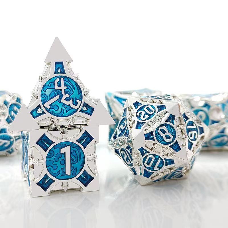 7 Pcs Cosplay D4-D20 DND Brass - Dice Set Polyhedral avis et prix