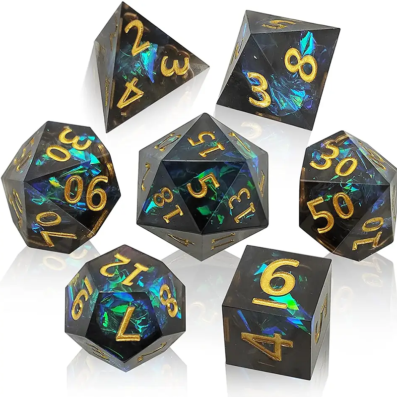 7PCS resin sharp polyhedral di - Dice Set Polyhedral avis et prix