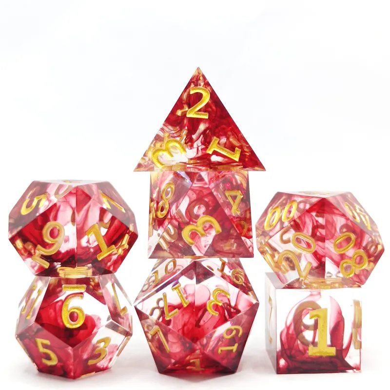 7PCS resin sharp polyhedral di - Dice Set Polyhedral avis et prix
