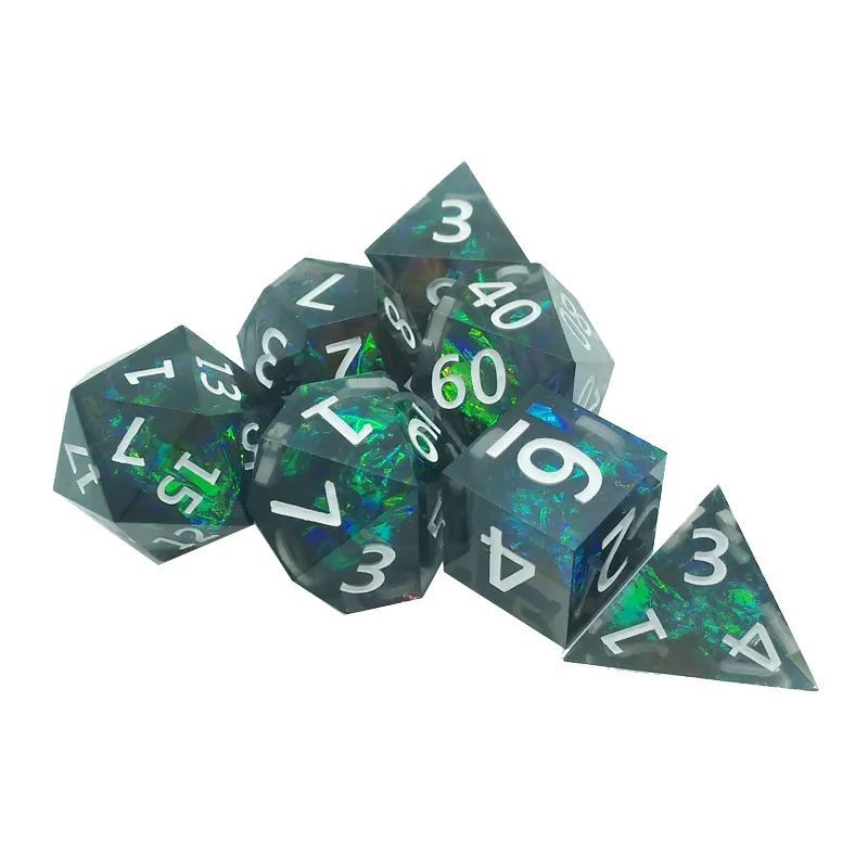 7PCS resin sharp polyhedral di - Dice Set Polyhedral avis et prix