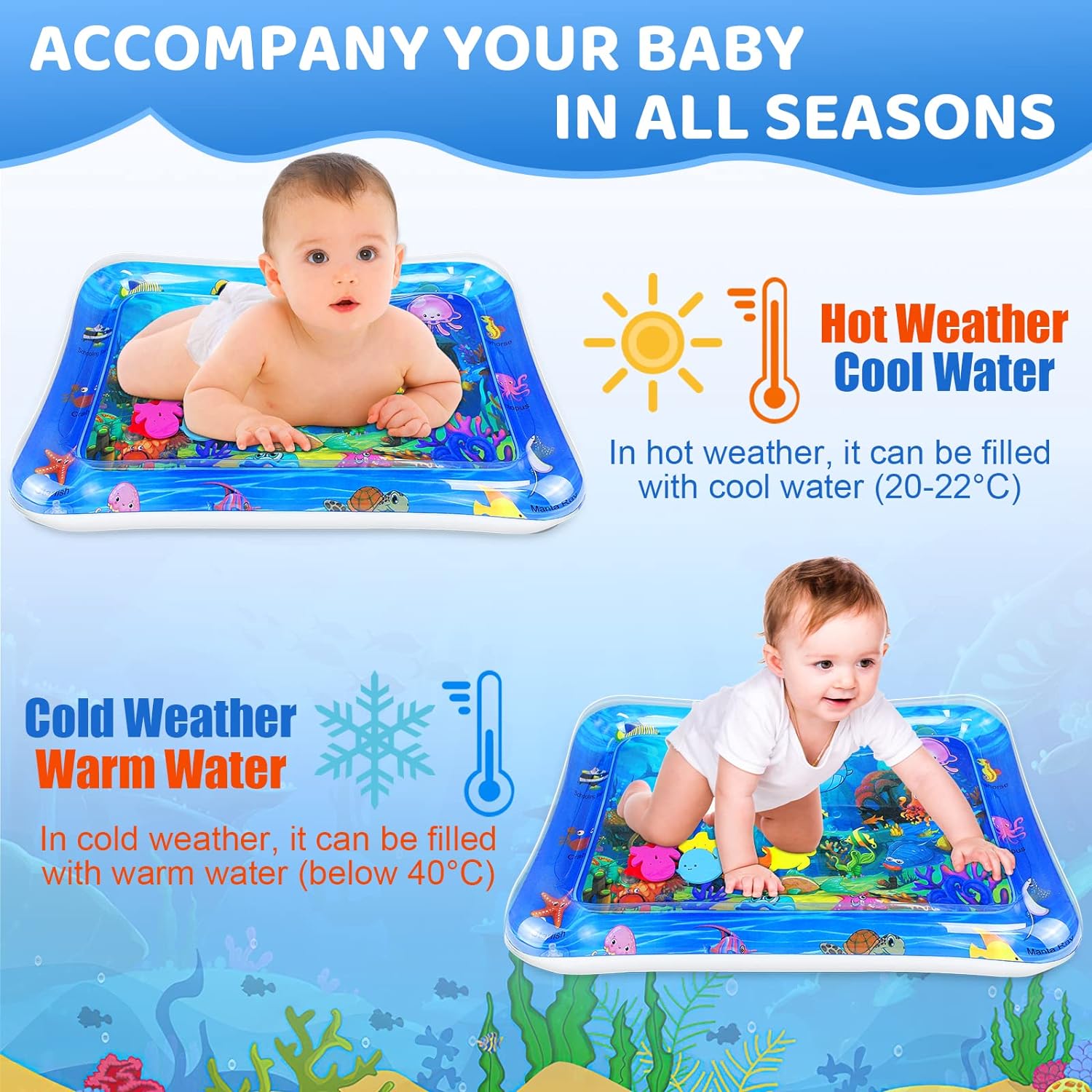 Baby Water Play Mat Inflatable - Play Mat Neoprene avis et prix