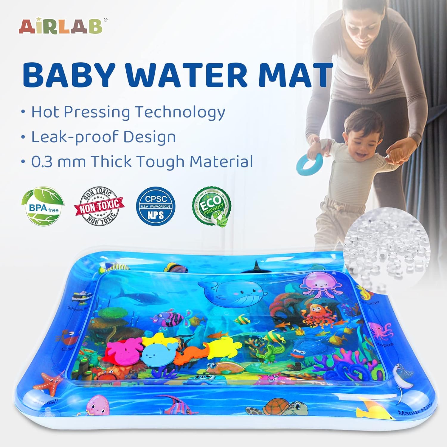 Baby Water Play Mat Inflatable - Play Mat Neoprene avis et prix