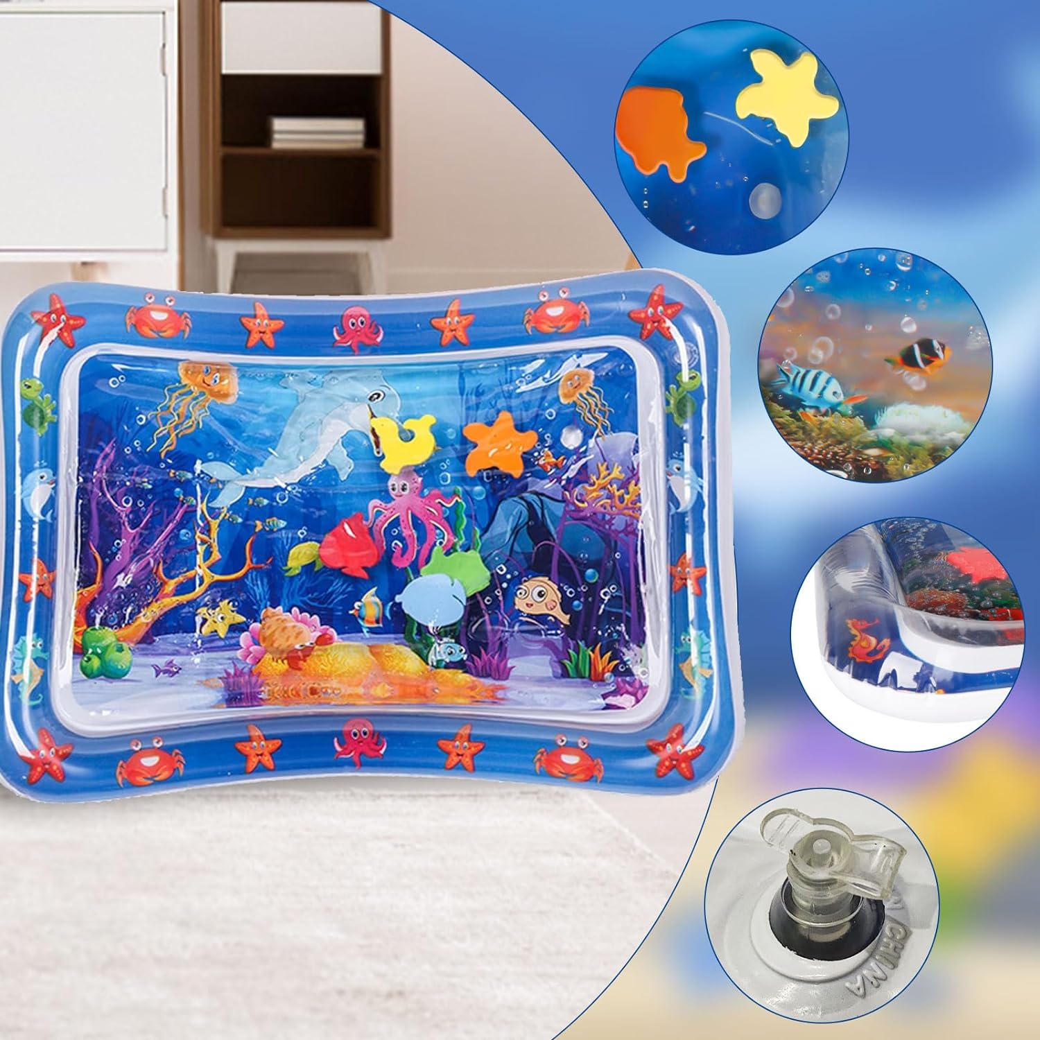 Baby Water Play Mat Inflatable - Play Mat Neoprene avis et prix