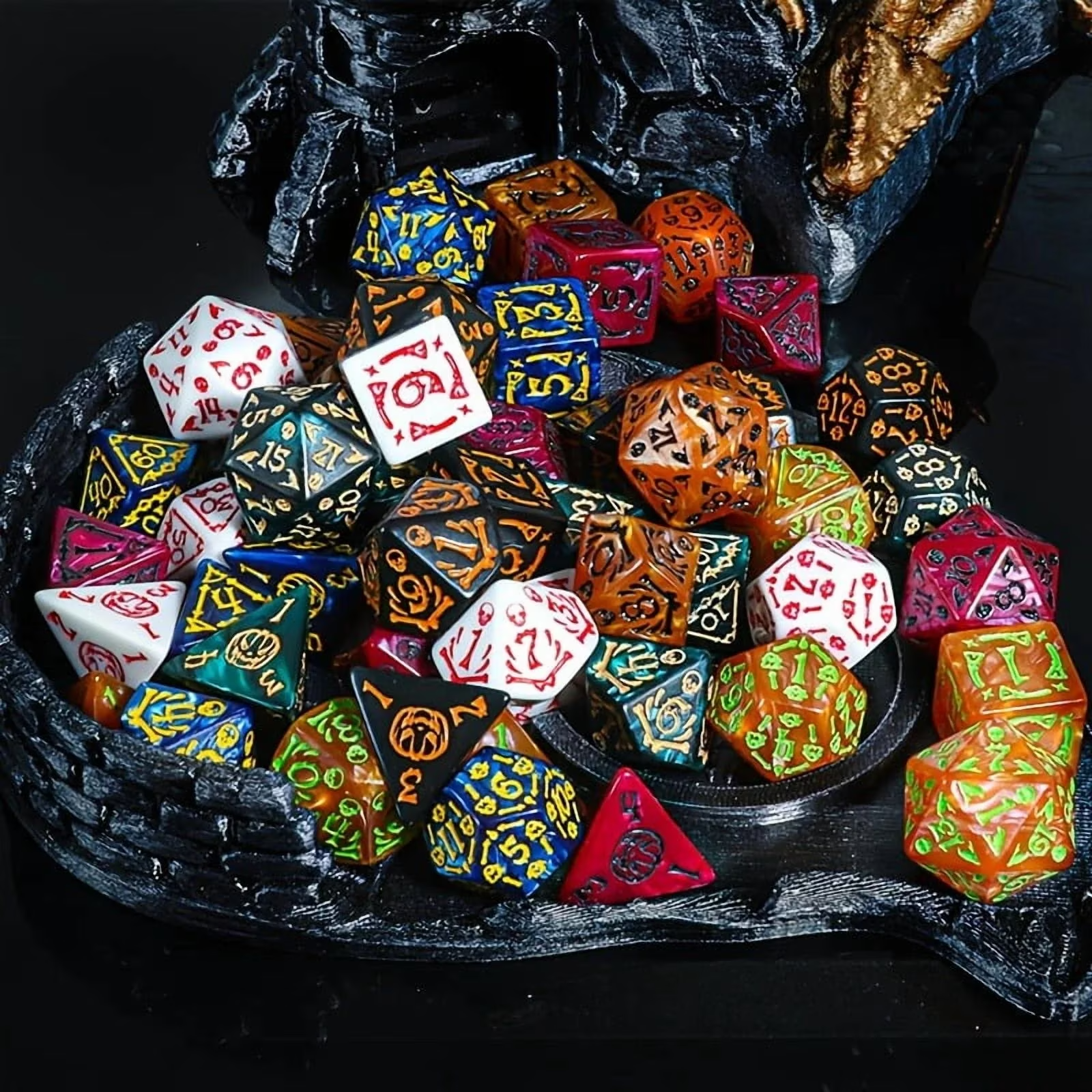 DND Dice Set -7pc Halloween Po - Dice Set Polyhedral avis et prix