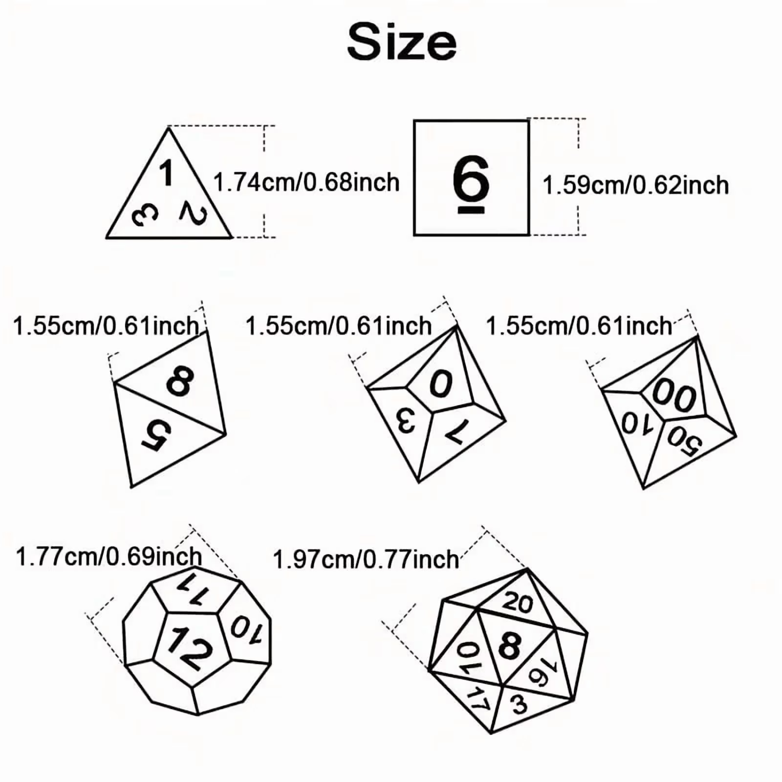 DND Dice Set -7pc Halloween Po - Dice Set Polyhedral avis et prix