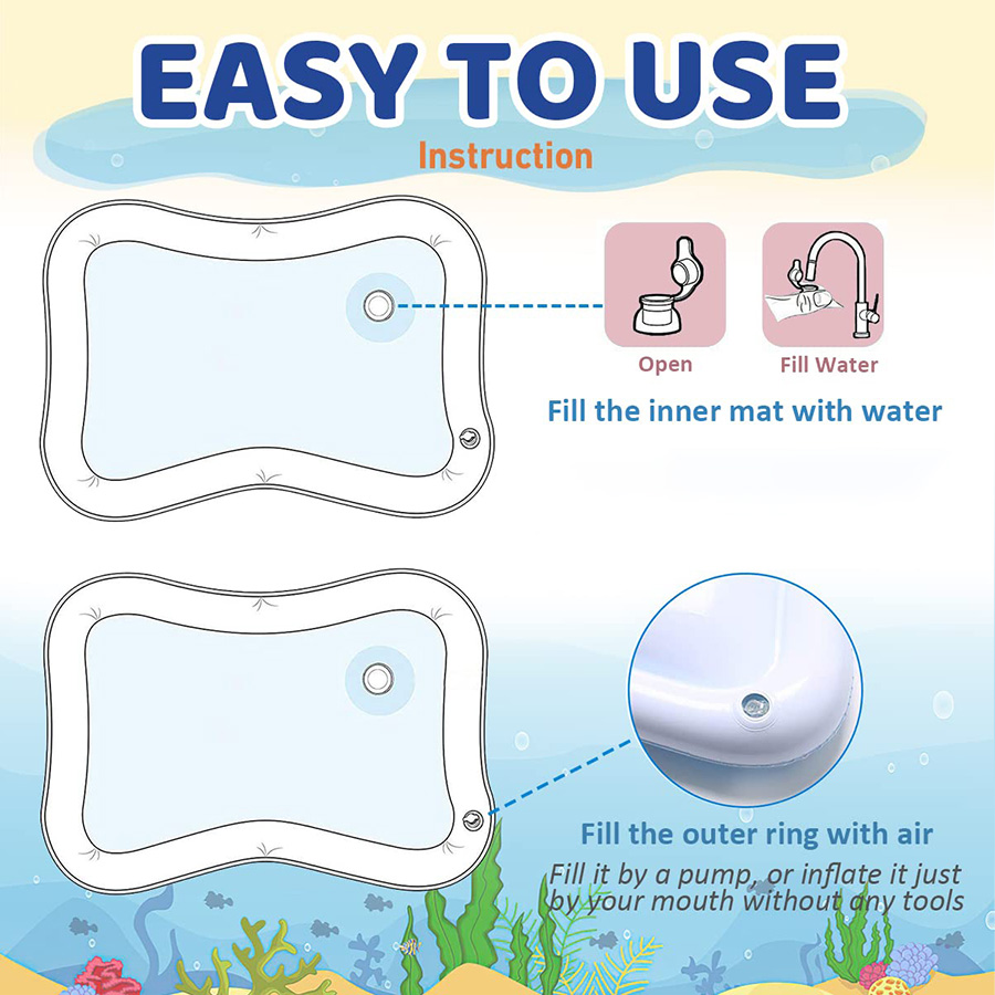 1pc Inflatable PVC Playing Mat - Play Mat Neoprene avis et prix