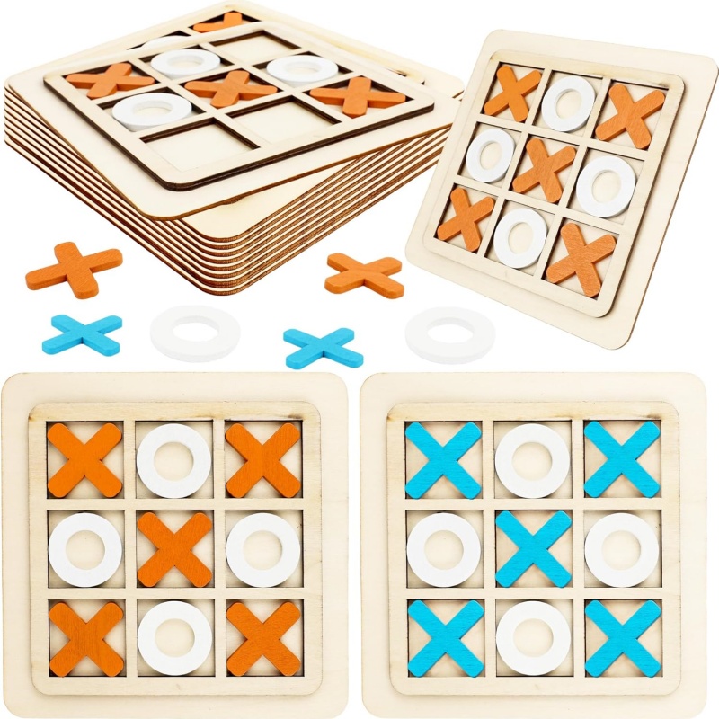 Wooden Tic Tac Toe Games Puzzl - Board Game Family avis et prix