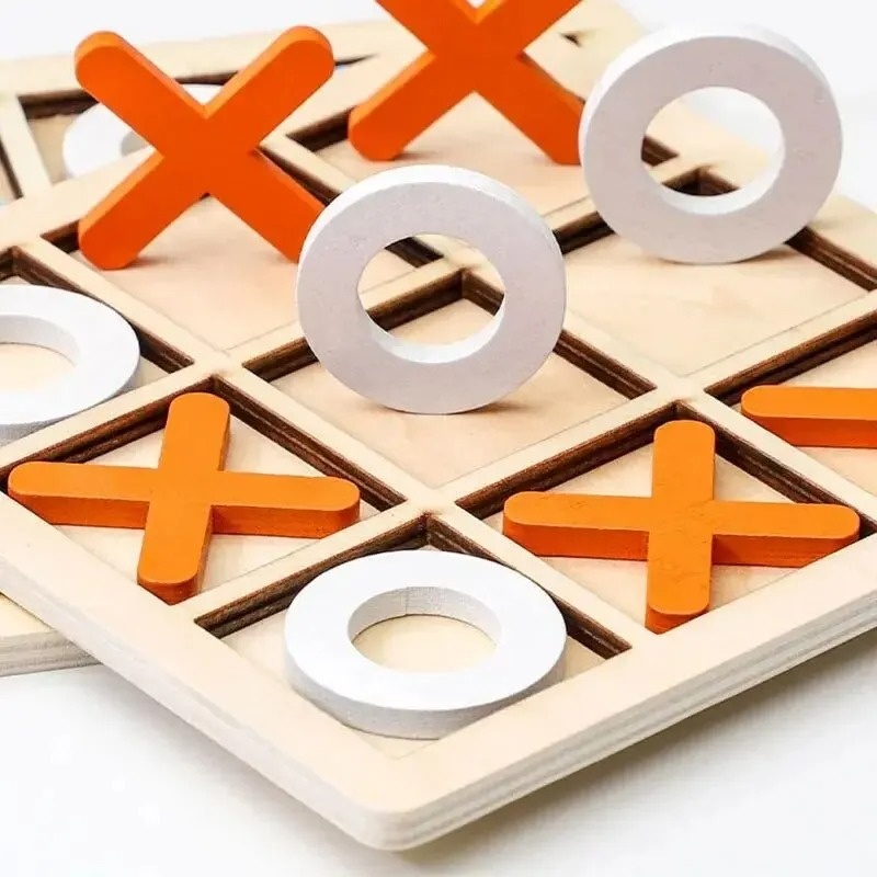 Wooden Tic Tac Toe Games Puzzl - Board Game Family avis et prix