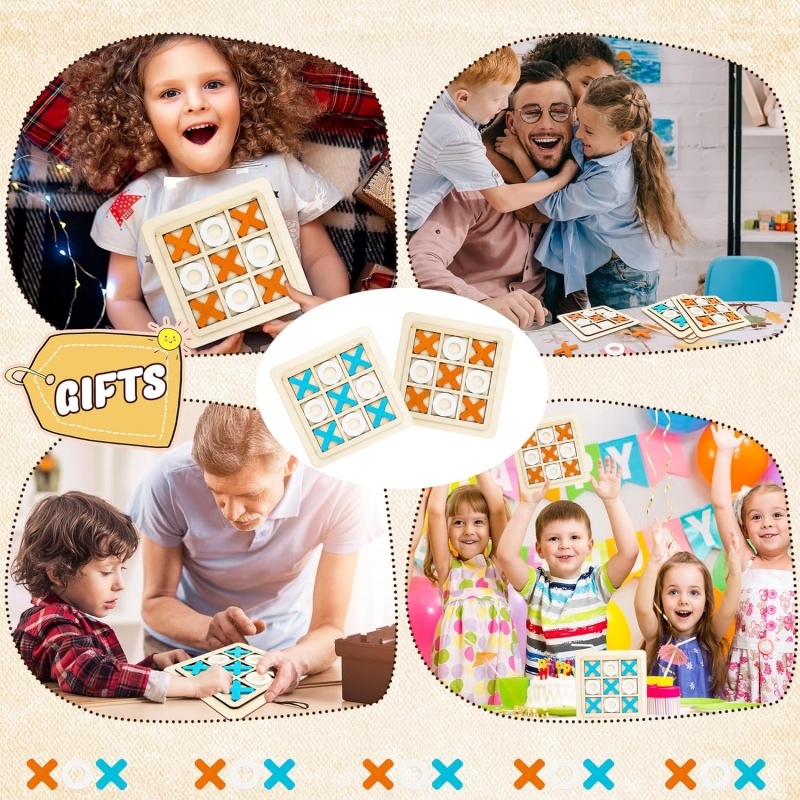Wooden Tic Tac Toe Games Puzzl - Board Game Family avis et prix