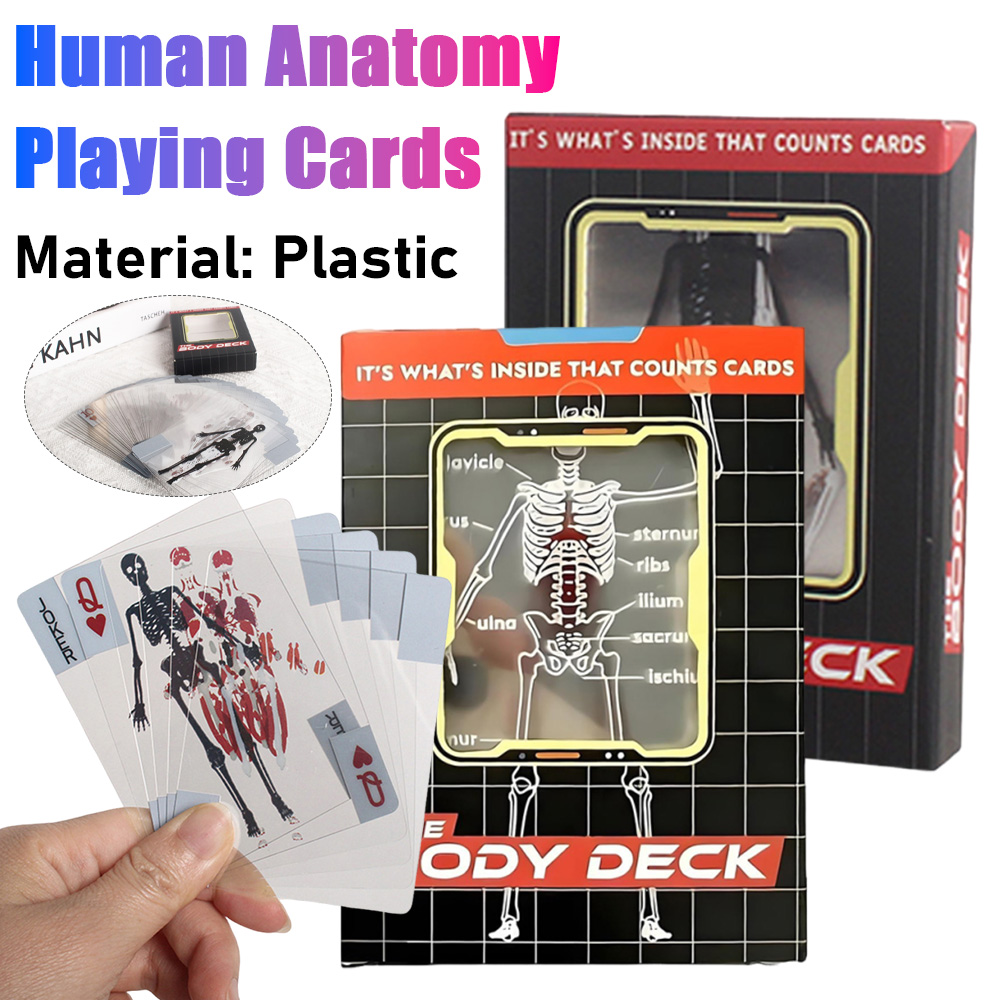 1-3PCS Human Anatomy Poker Car - Board Game With Chips avis et prix