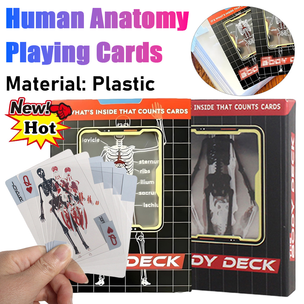 1-3PCS Human Anatomy Poker Car - Board Game With Chips avis et prix
