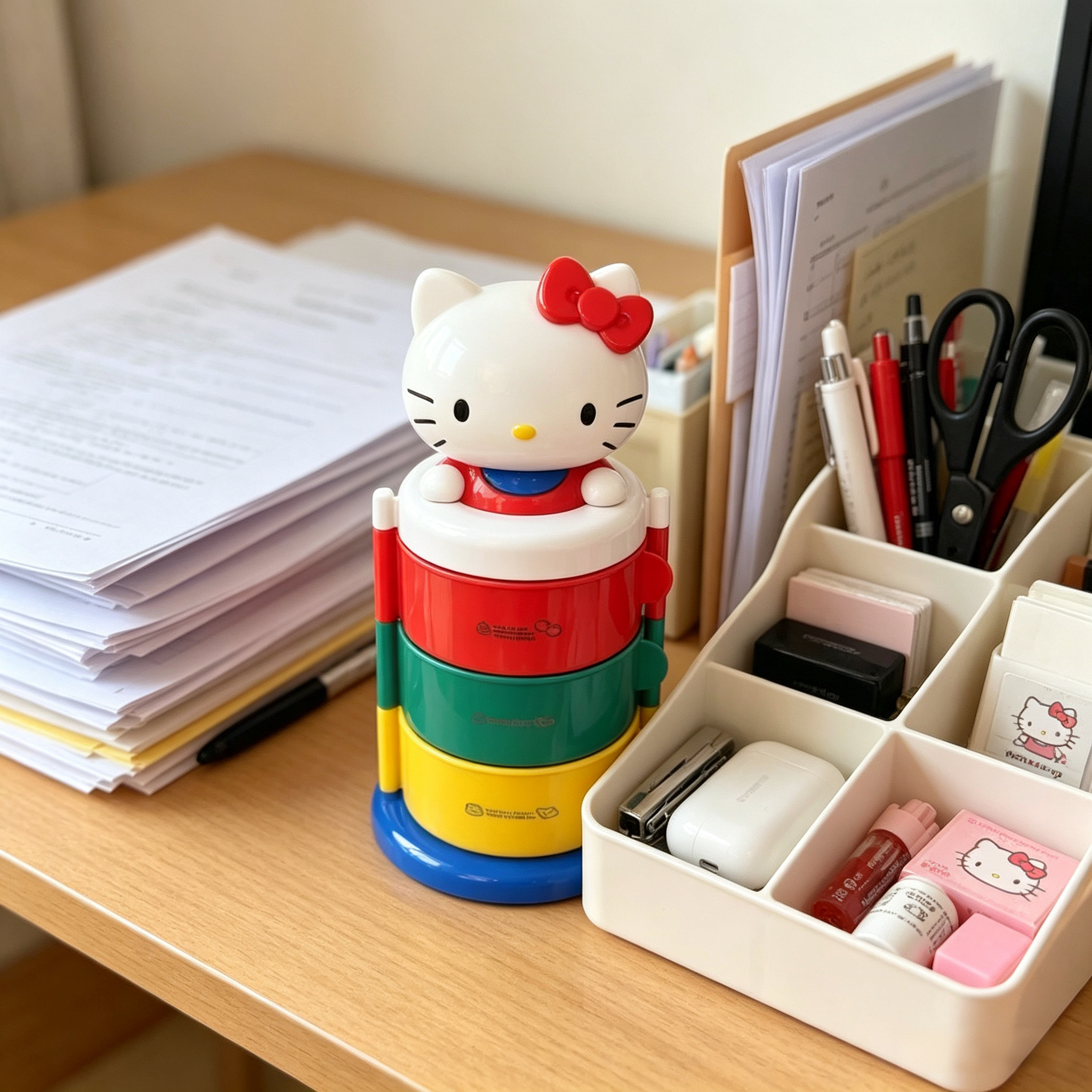 Cute Kitty Rotating Dustproof  - Token Tray Organizer avis et prix