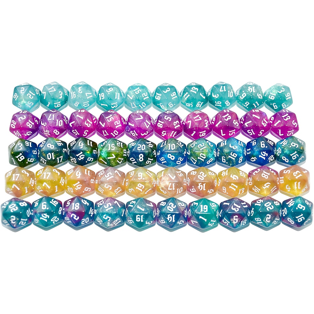 D20 Dice Set Two tone glitter/ - Dice Set Polyhedral avis et prix