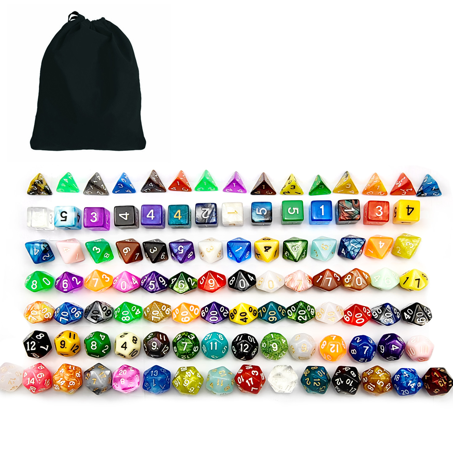 Bescon 100pcs Big Set of Rando - Dice Set Polyhedral avis et prix