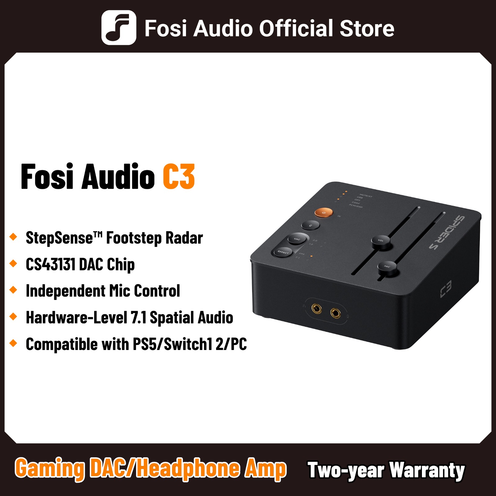 Fosi Audio C3 Gaming DAC Headp - Board Game With Chips avis et prix