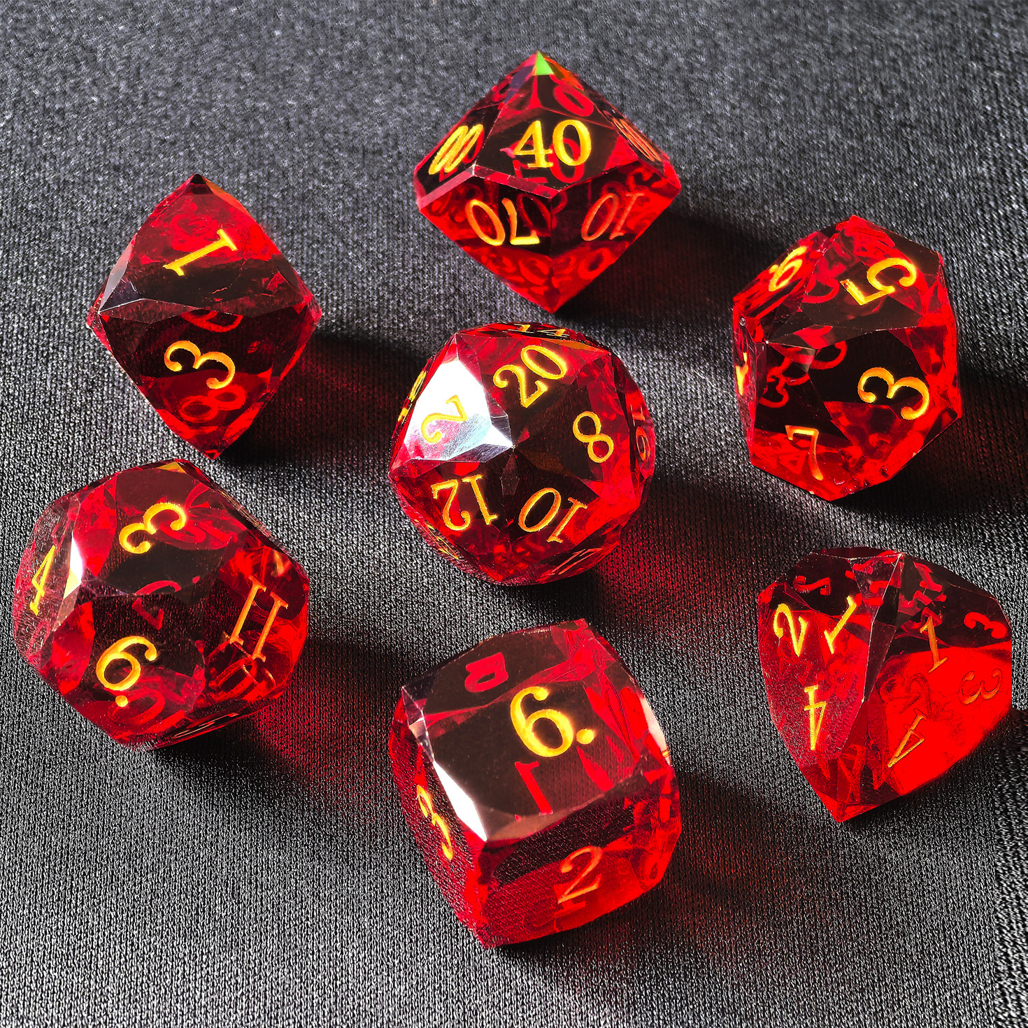 Crystal Multifaceted Polyhedra - Dice Set Polyhedral avis et prix