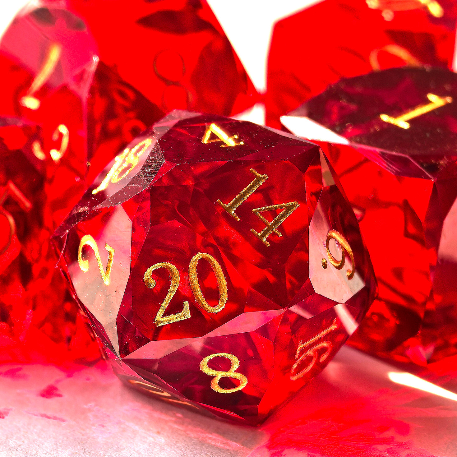 Crystal Multifaceted Polyhedra - Dice Set Polyhedral avis et prix