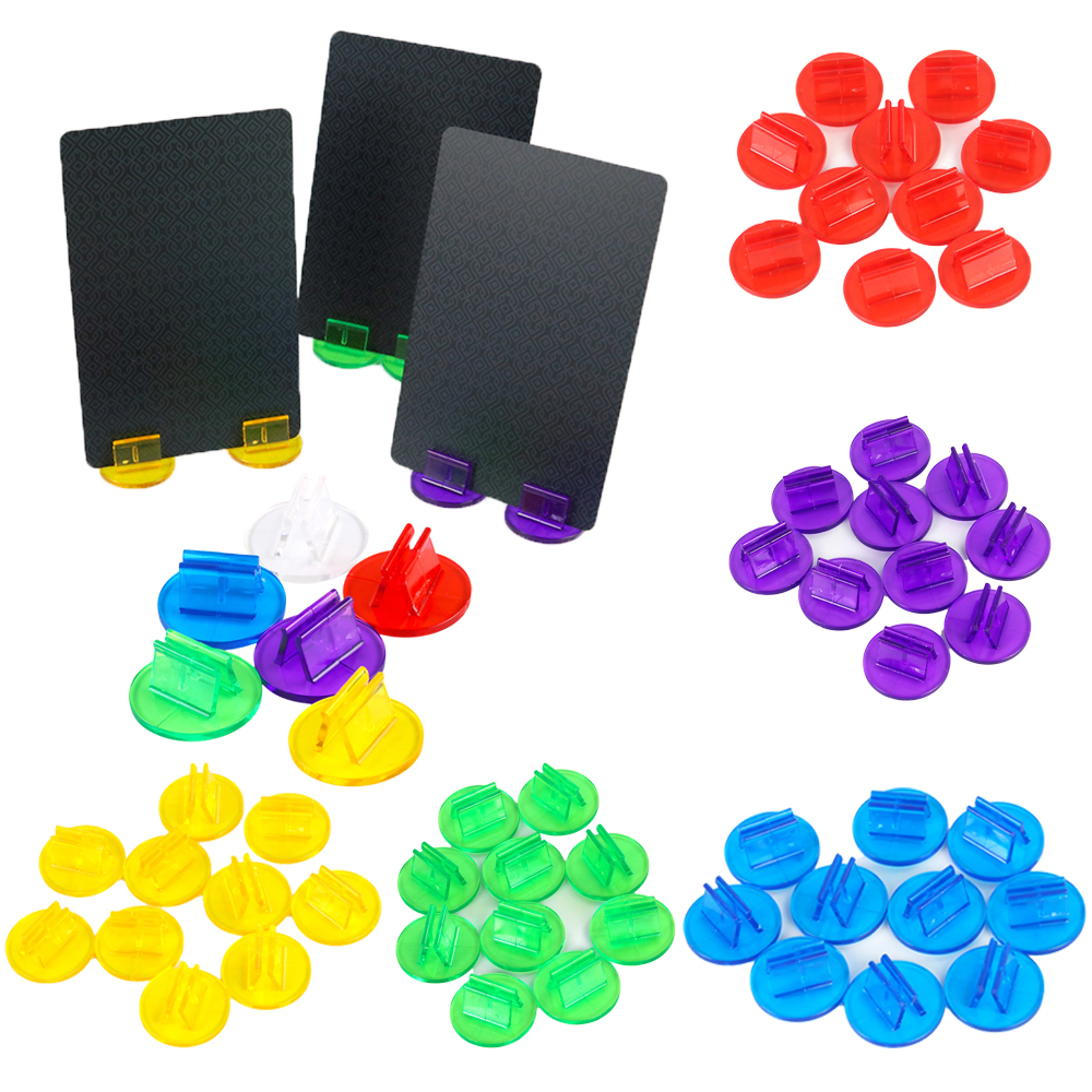 50pcs Card Holder Translucent  - Board Game With Chips avis et prix