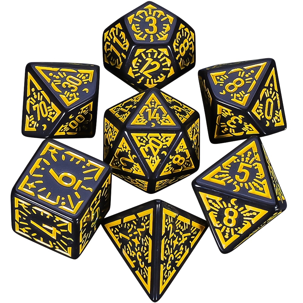 DND Dice Set -7pc carved patte - Dice Set Polyhedral avis et prix