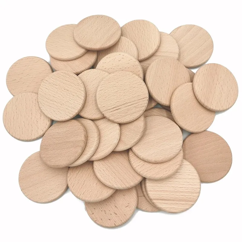 50PCS Round Unfinished Wood Cu - Board Game With Chips avis et prix
