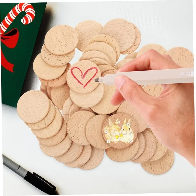 50PCS Round Unfinished Wood Cu - Board Game With Chips avis et prix