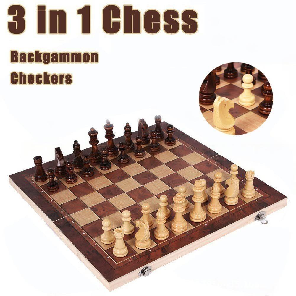 3 in 1 Wooden Chess Backgammon - Board Game Yearbook avis et prix