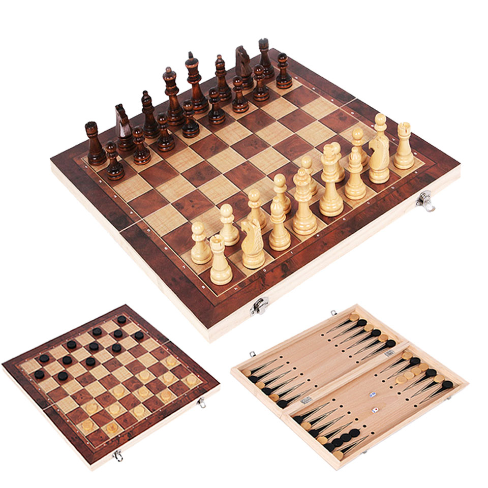 3 in 1 Wooden Chess Backgammon - Board Game Yearbook avis et prix