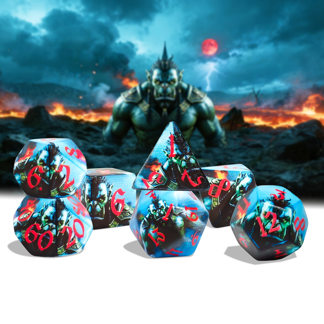 Orc Warrior Polyhedral 7-Piece - Dice Set Polyhedral avis et prix