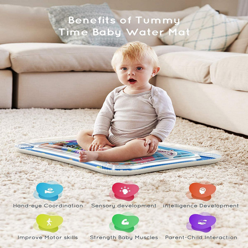 Inflatable Tummy Time Baby Pla - Play Mat Neoprene avis et prix
