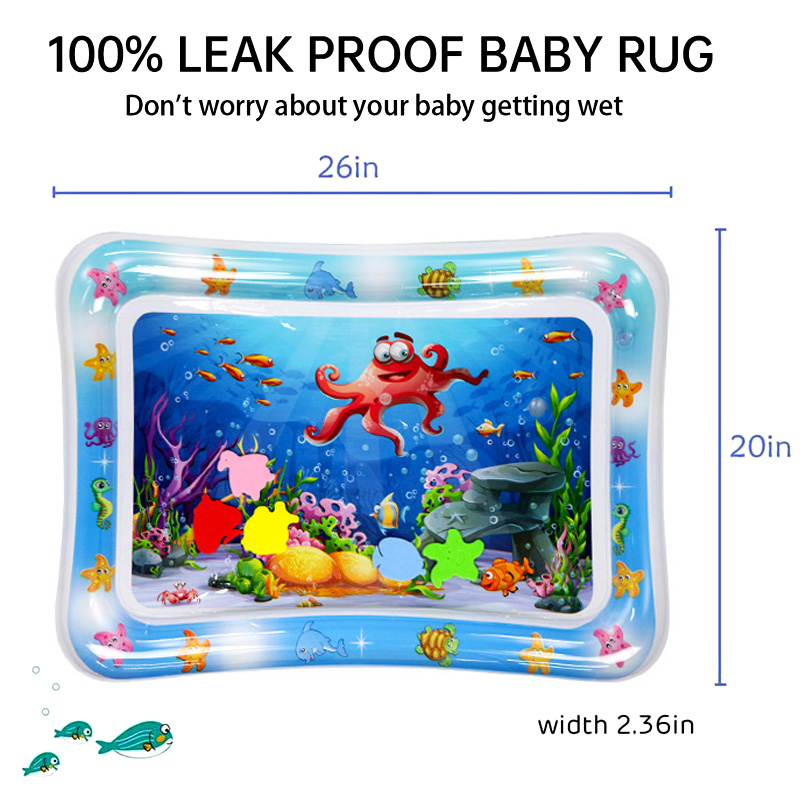 Inflatable Tummy Time Baby Pla - Play Mat Neoprene avis et prix