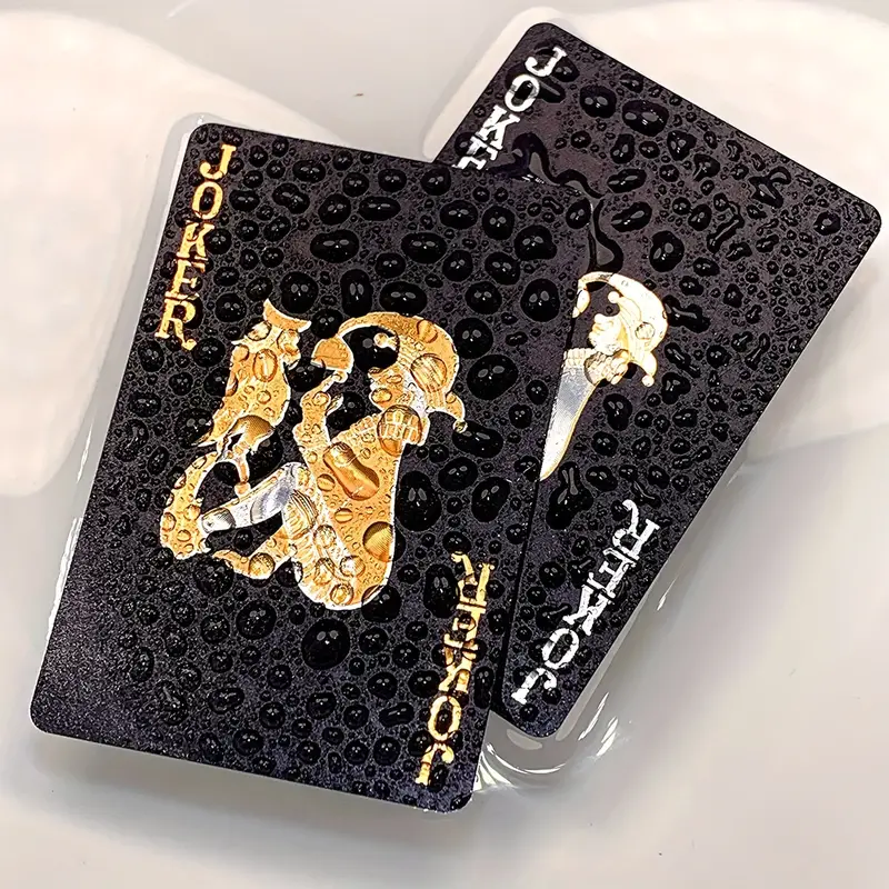 Color Black Gold Playing Card  - Board Game With Chips avis et prix