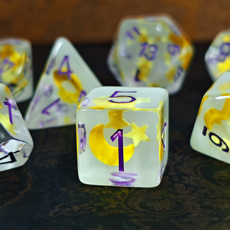 7pcs/set Luminous Polyhedral D - Dice Set Polyhedral avis et prix