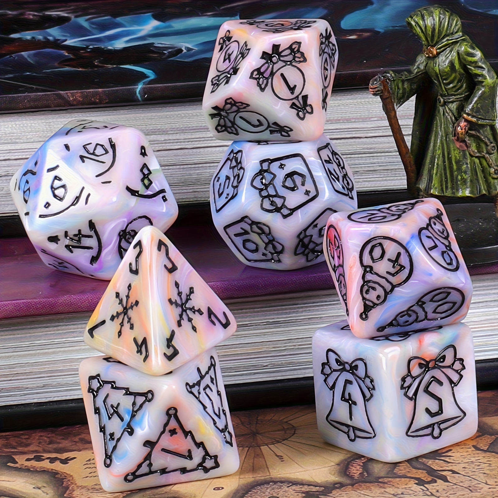 DND Dice Set -7pc Christmas Po - Dice Set Polyhedral avis et prix