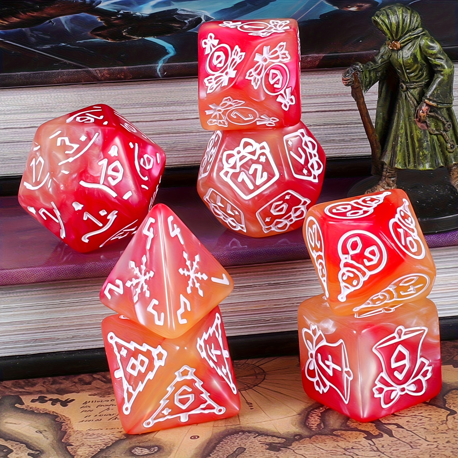 DND Dice Set -7pc Christmas Po - Dice Set Polyhedral avis et prix