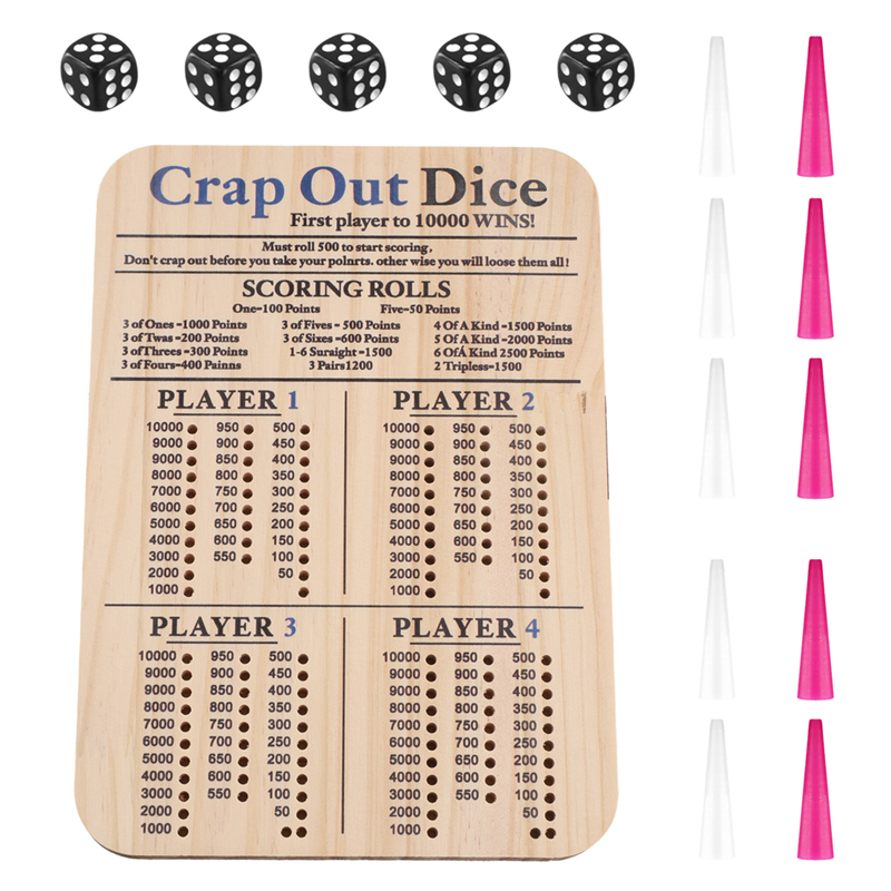 Wooden Crap Out Dice Score Boa - Board Game Family avis et prix