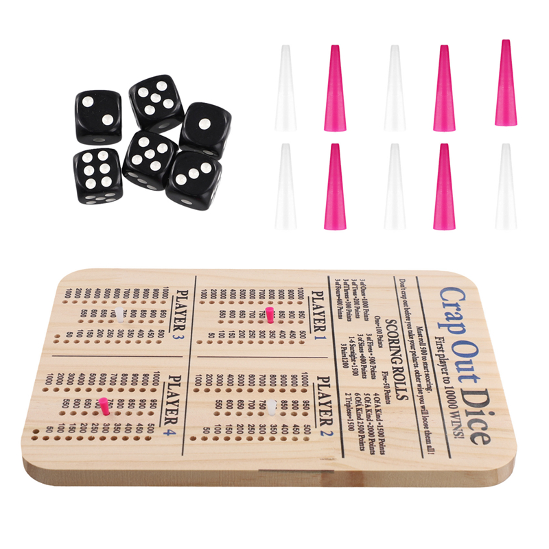 Wooden Crap Out Dice Score Boa - Board Game Family avis et prix